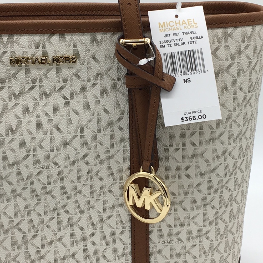 MICHAEL KORS SM TZ SHOULDER TOTE VANILLA - Picture 8 of 8